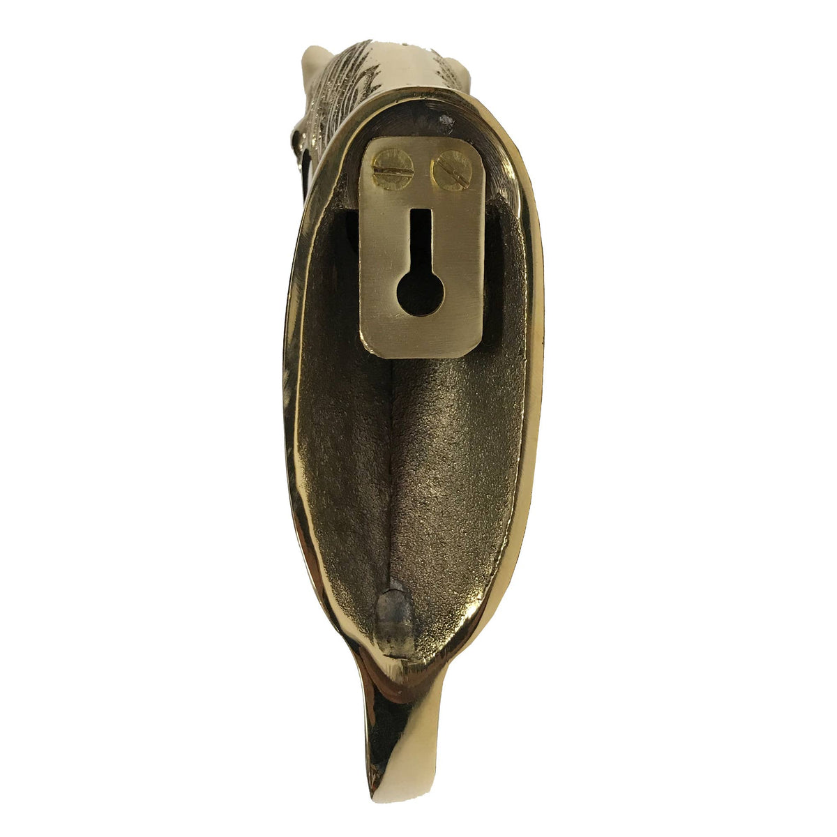 6&quot; Solid Textured Polished Brass Horse Head Hanger