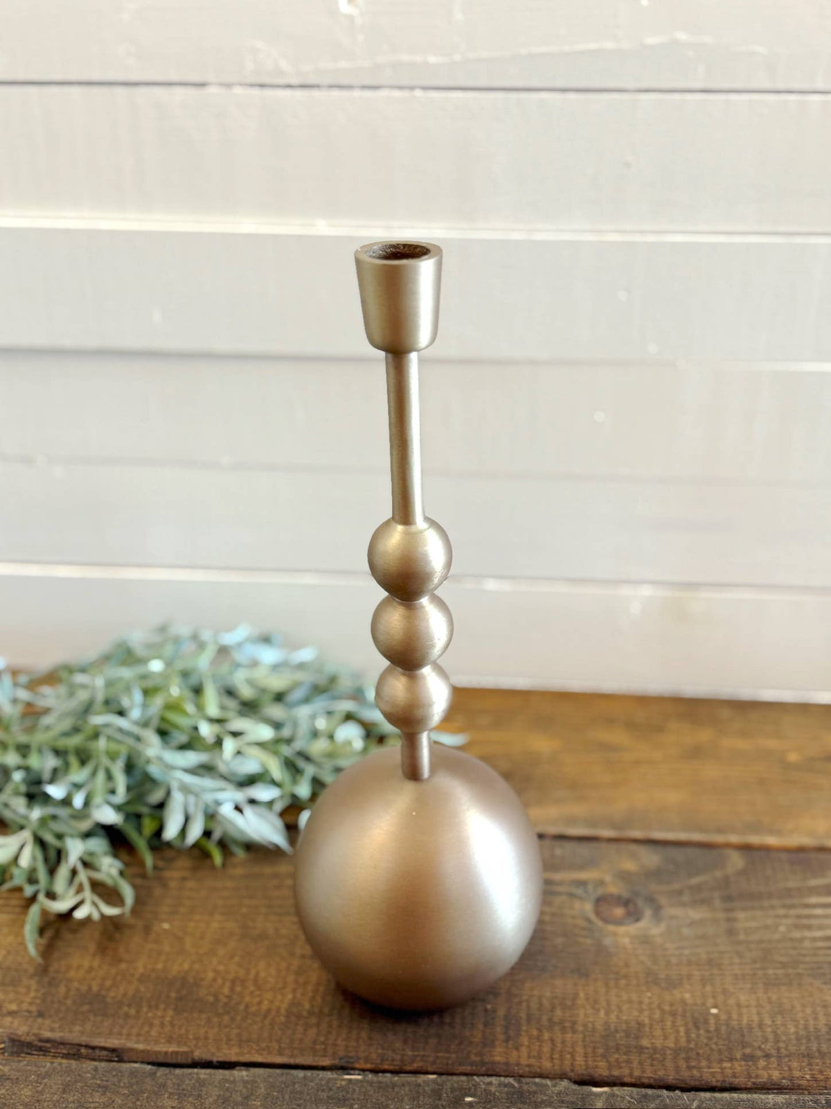Large Stacked Orb Taper Candle Holder