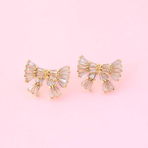 Holiday Sparkle Bow Earrings