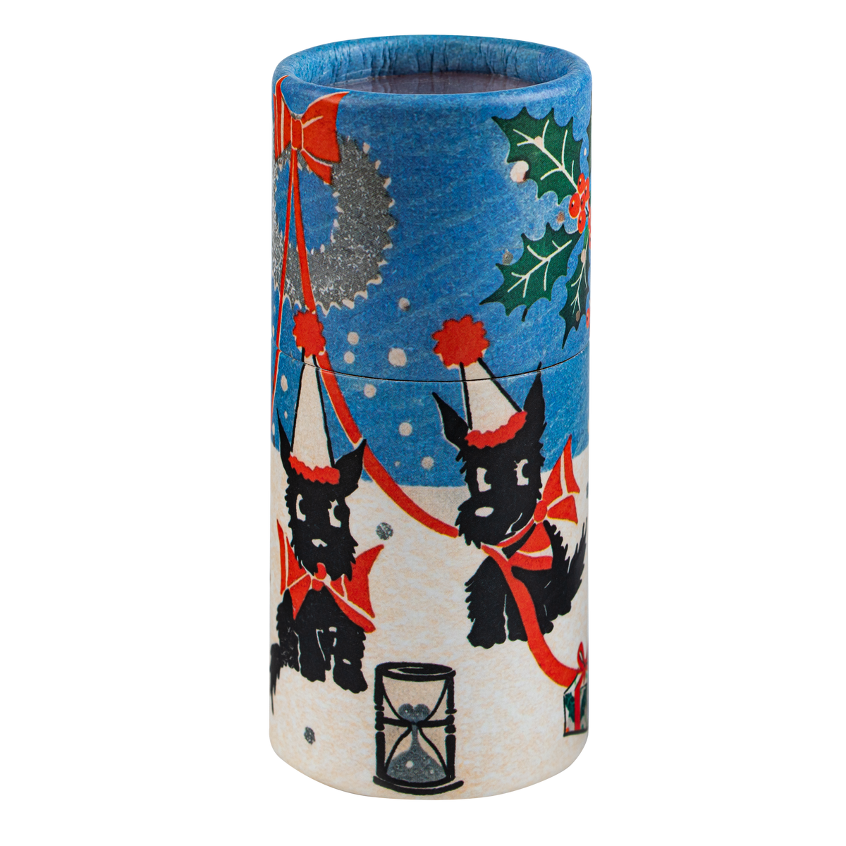 Festive Scotty Dog | Large Cylinder - Safety Matches
