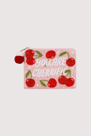 You Are Cherrific Beaded Pouch