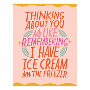 Ice Cream Freezer Love Card