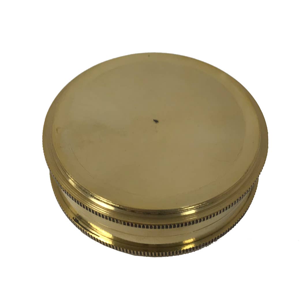 2-1/4&quot; Solid Polished Brass Pocket Compass with Screw-On Lid
