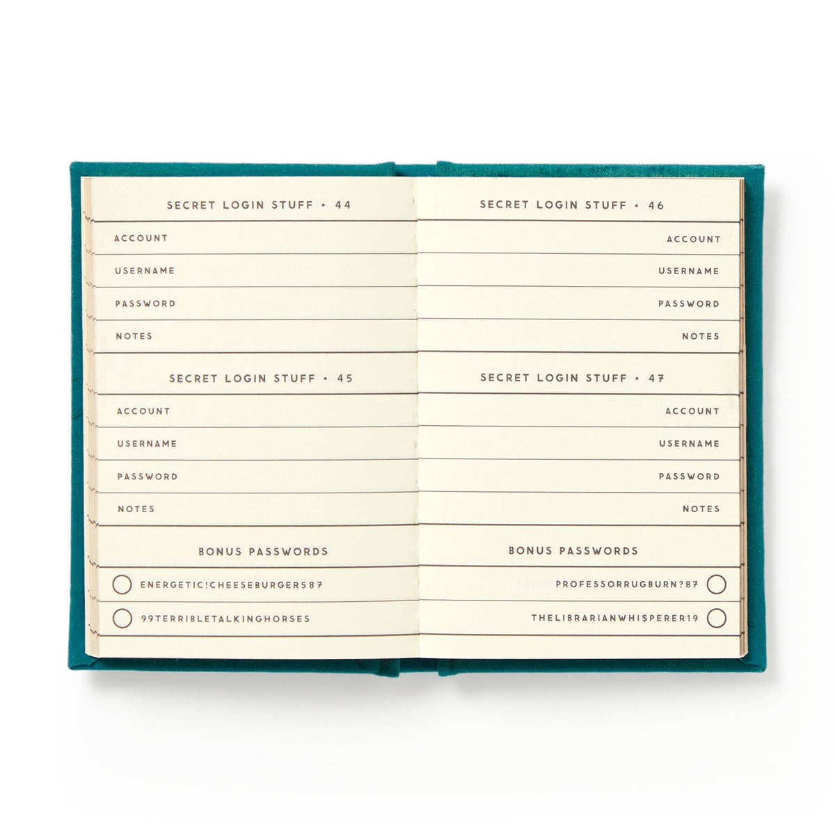Brass Monkey Definitely Not My Passwords - Password Diary