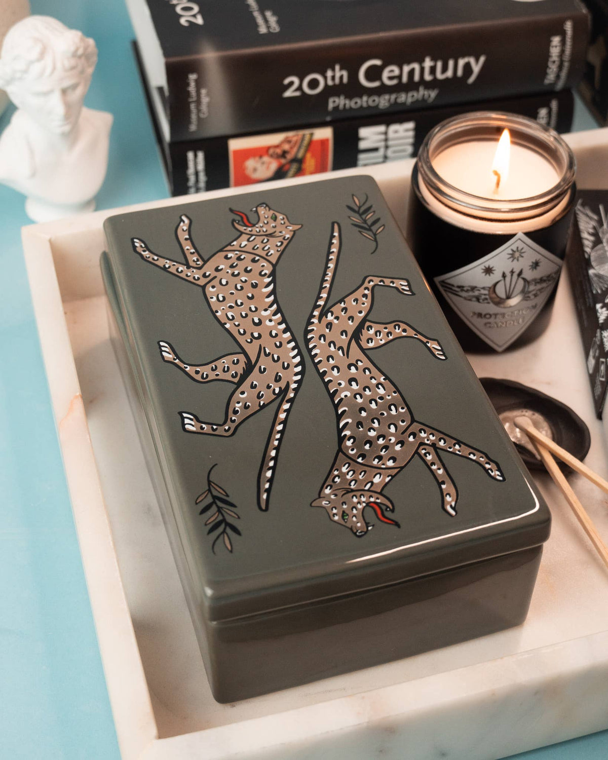 Duo Leopard Ceramic Box