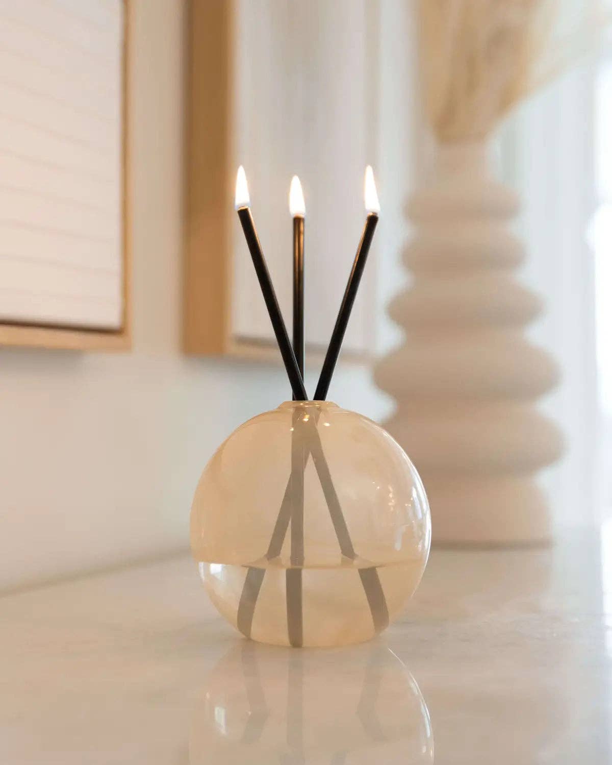 Neva Vase, Pampas Candle Holder
