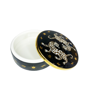 Leopard Horizon Ceramic Trinket Box