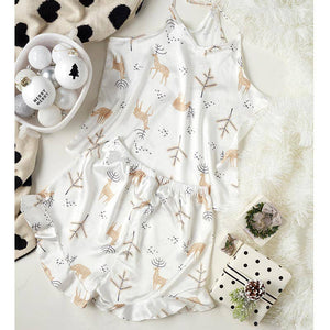 Oh Deer - Cami + Ruffled Shorts PJ sets