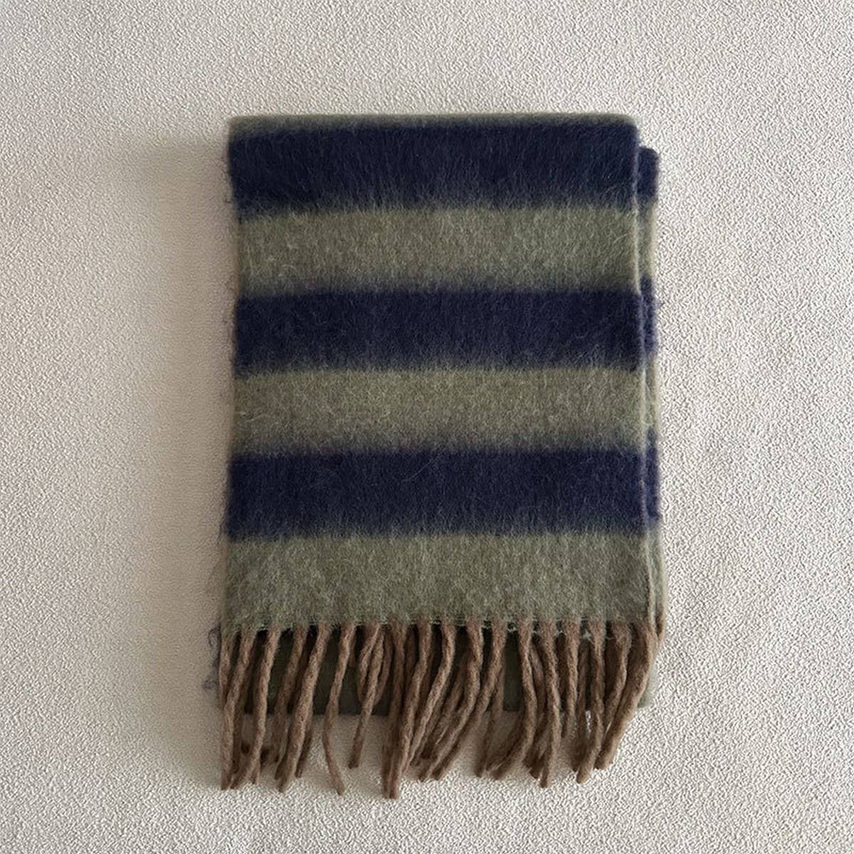 Thick Striped Scarf