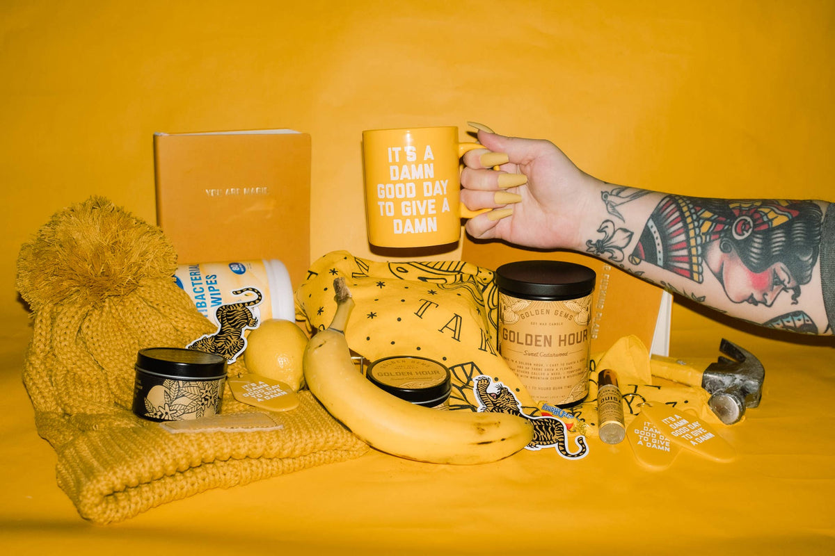 It's A Damn Good Day to Give A Damn Mug Yellow