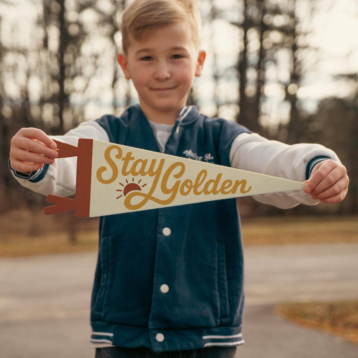 Stay Golden Felt Pennant