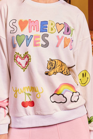 Somebody Loves You Graphic Sweatshirt