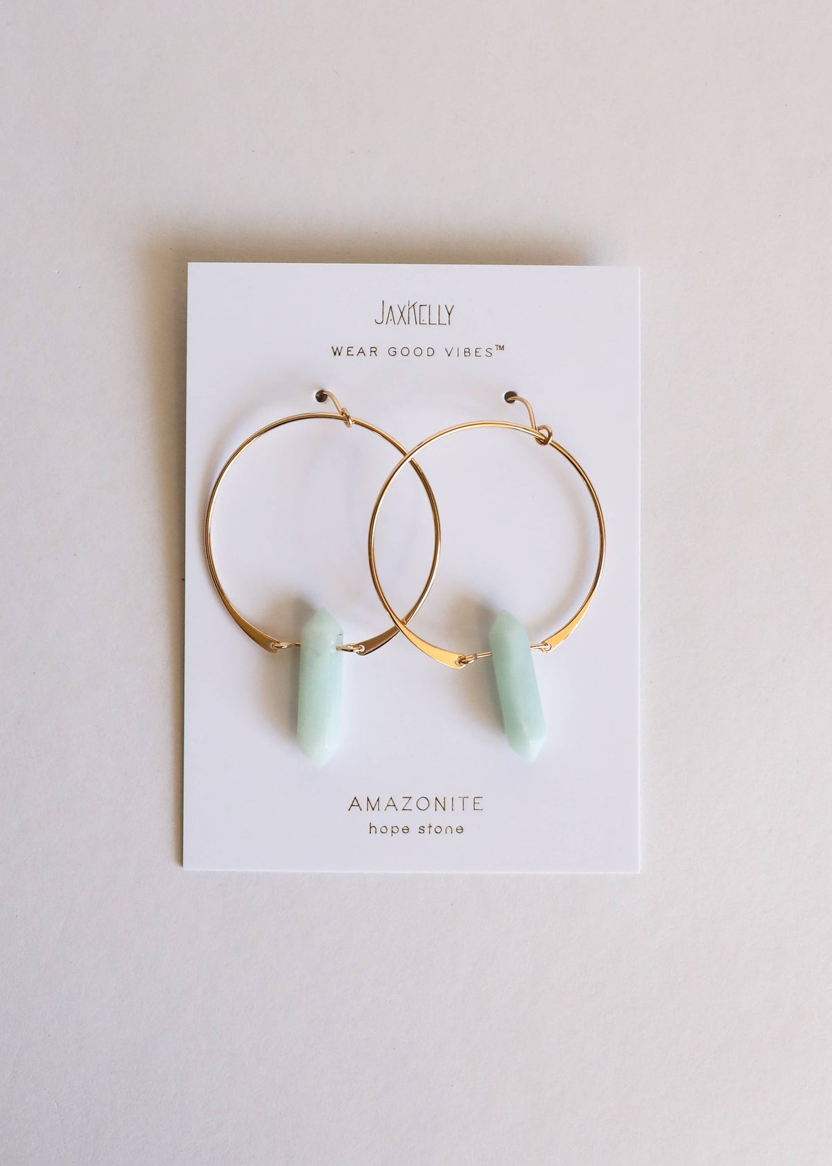 Hoops - Amazonite - Gold Earrings
