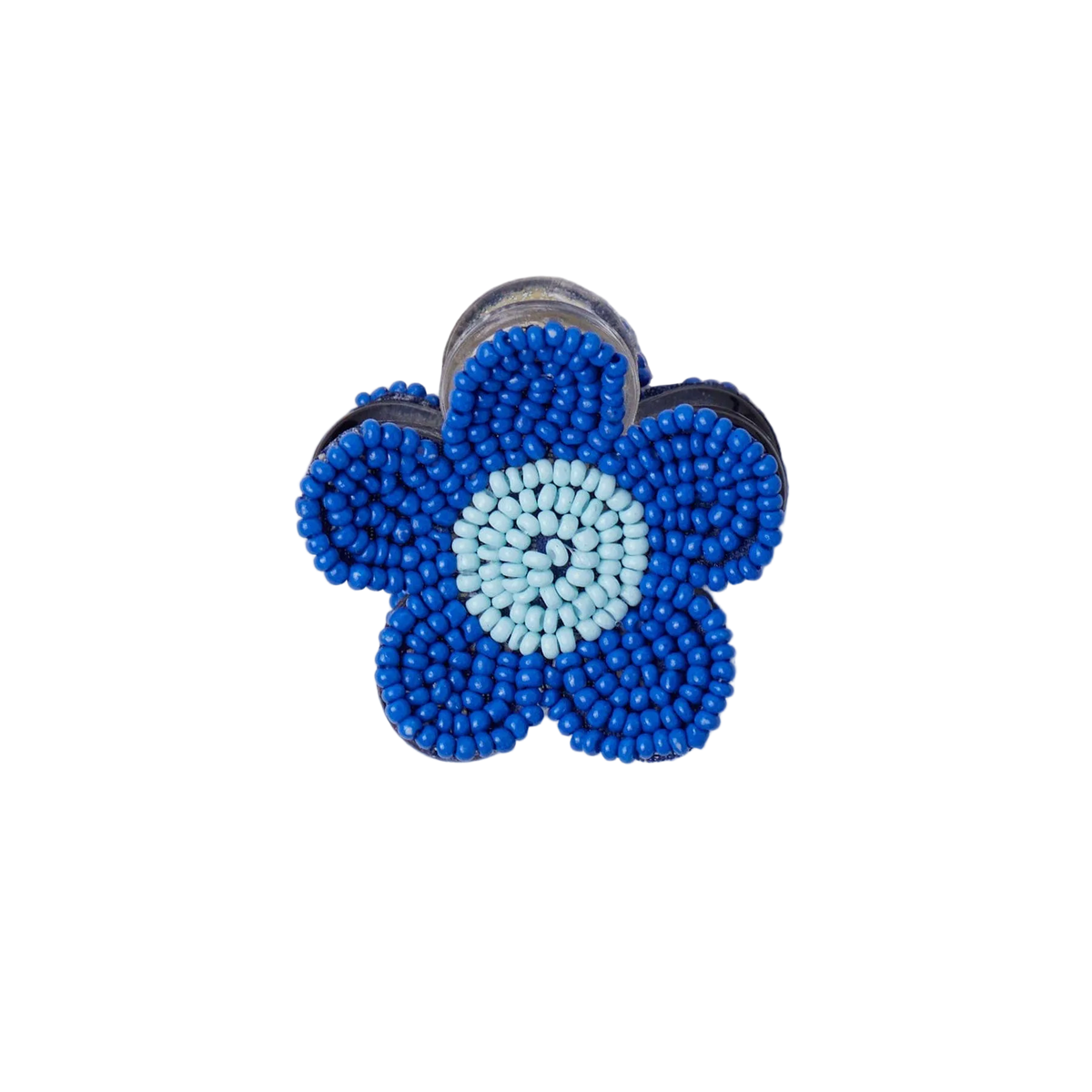 Molly Flower Beaded Hair Claw Clip Lapis + Light Blue Wholesale