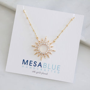 CZ Sun Necklace