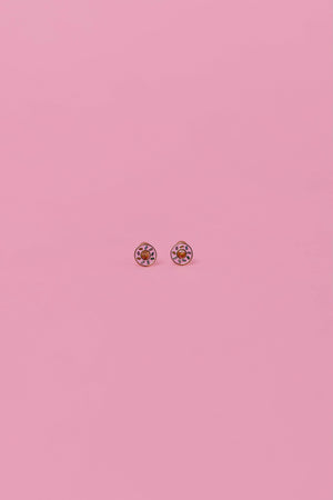 Donut Enamel Flat Back Kids Earrings