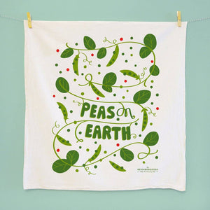 HAPPY HOLIDAYS (Peas, Seasons Eatings) - Tea Towel Set of 2