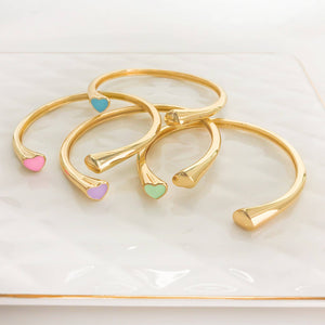 LBR128 - Cuff with Enamel Heart