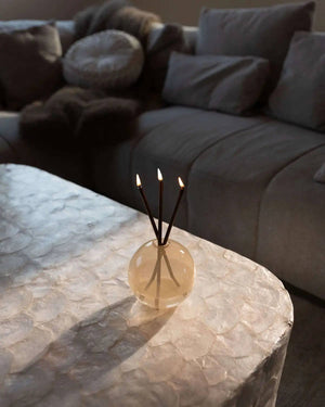 Neva Vase, Pampas Candle Holder