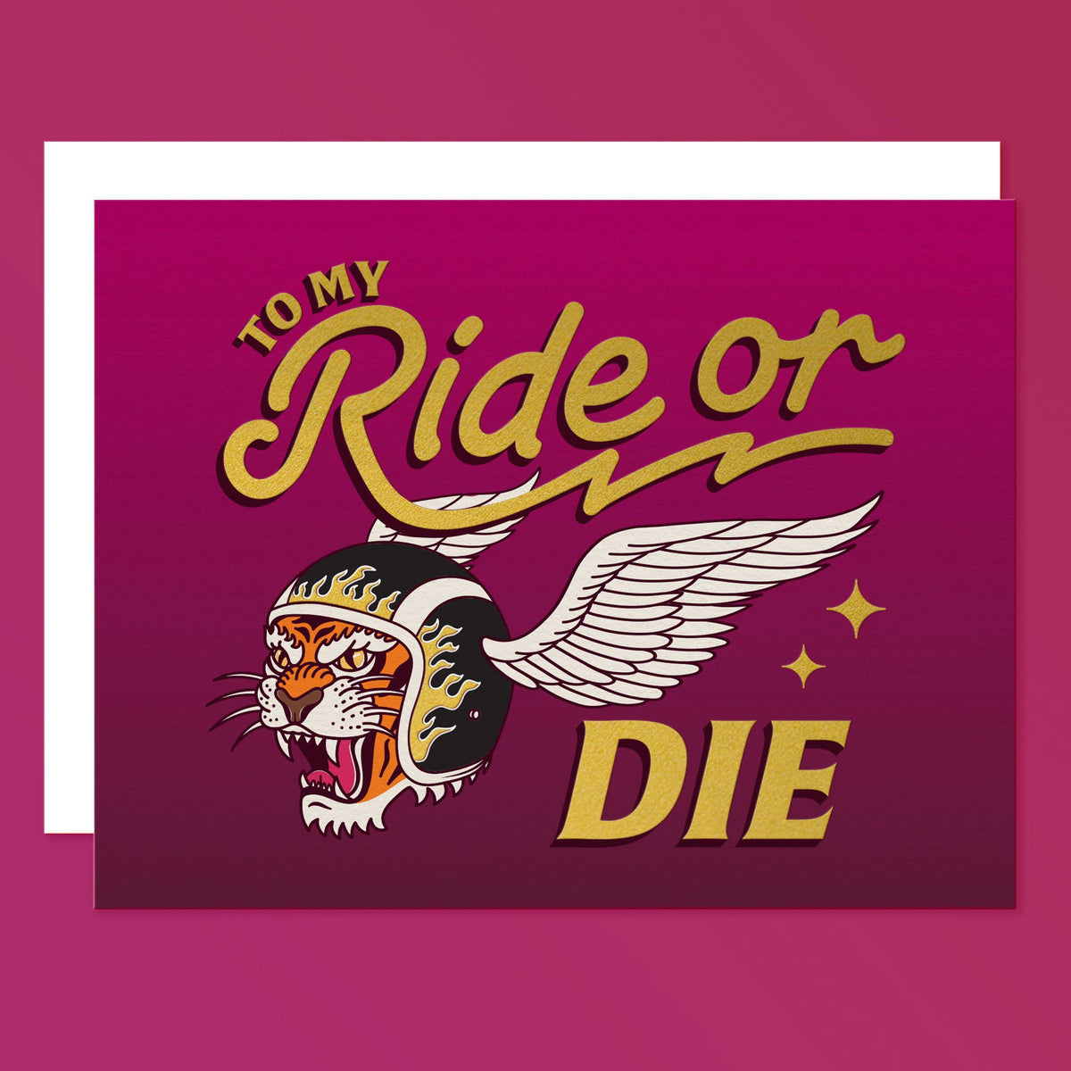 Ride or Die Card | Gold Foil | Valentine's Day