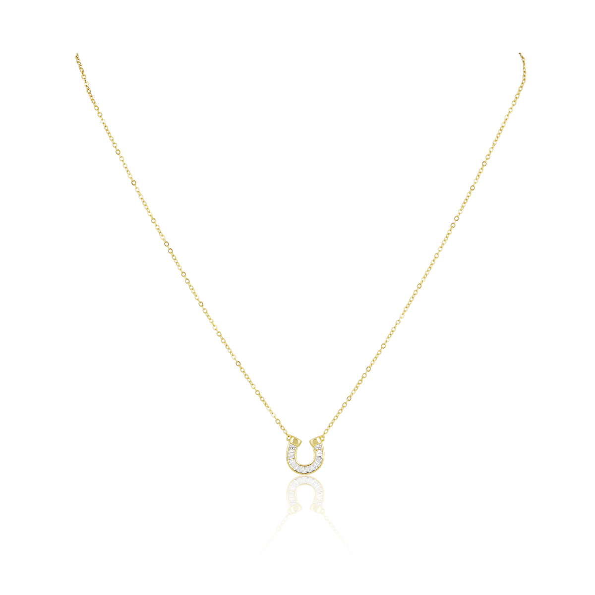 Off To The Races Horseshoe Necklace: Silver / 9MM