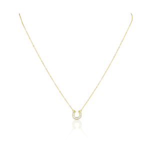 Off To The Races Horseshoe Necklace: Silver / 9MM