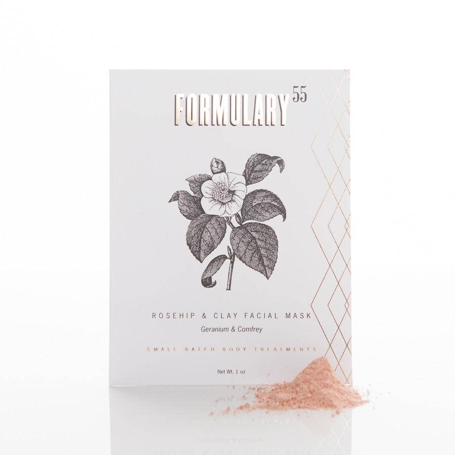 Rosehip &amp; Clay Facial Mask, Geranium &amp; Comfrey