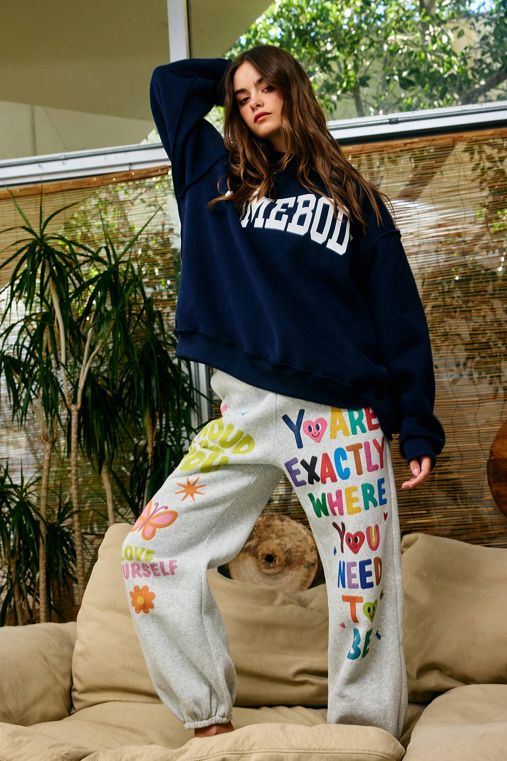 Inspirational Graphic Jogger Sweatpants