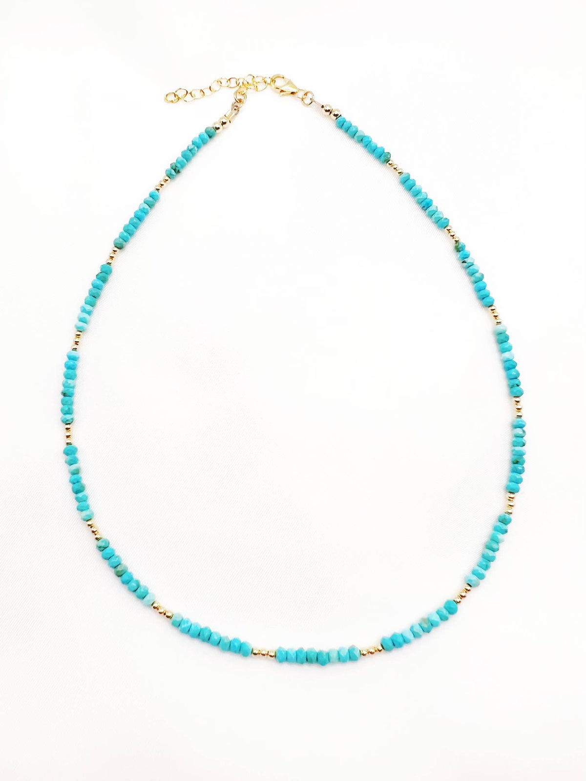 Free Spirit Turquoise Beaded Necklace Gold Filled