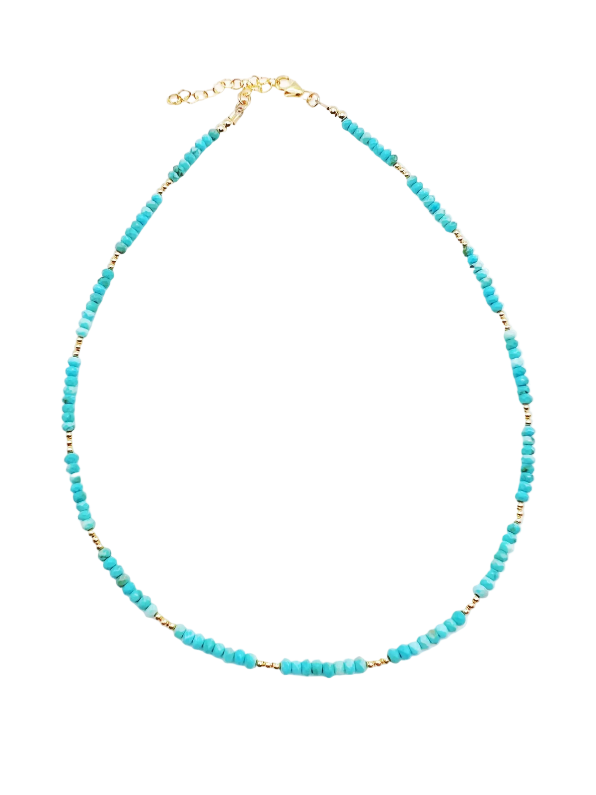 Free Spirit Turquoise Beaded Necklace Gold Filled