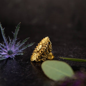 Vergina Sun Cocktail Ring