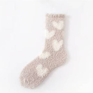 Valentine's Heart Socks Fuzzy Socks