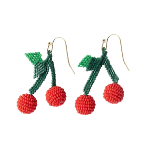 Lottie Cluster Dangle Luxe Earrings Cherry