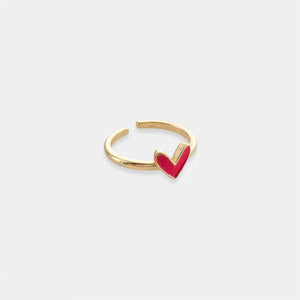 LRN095 - Enamel Heart Ring