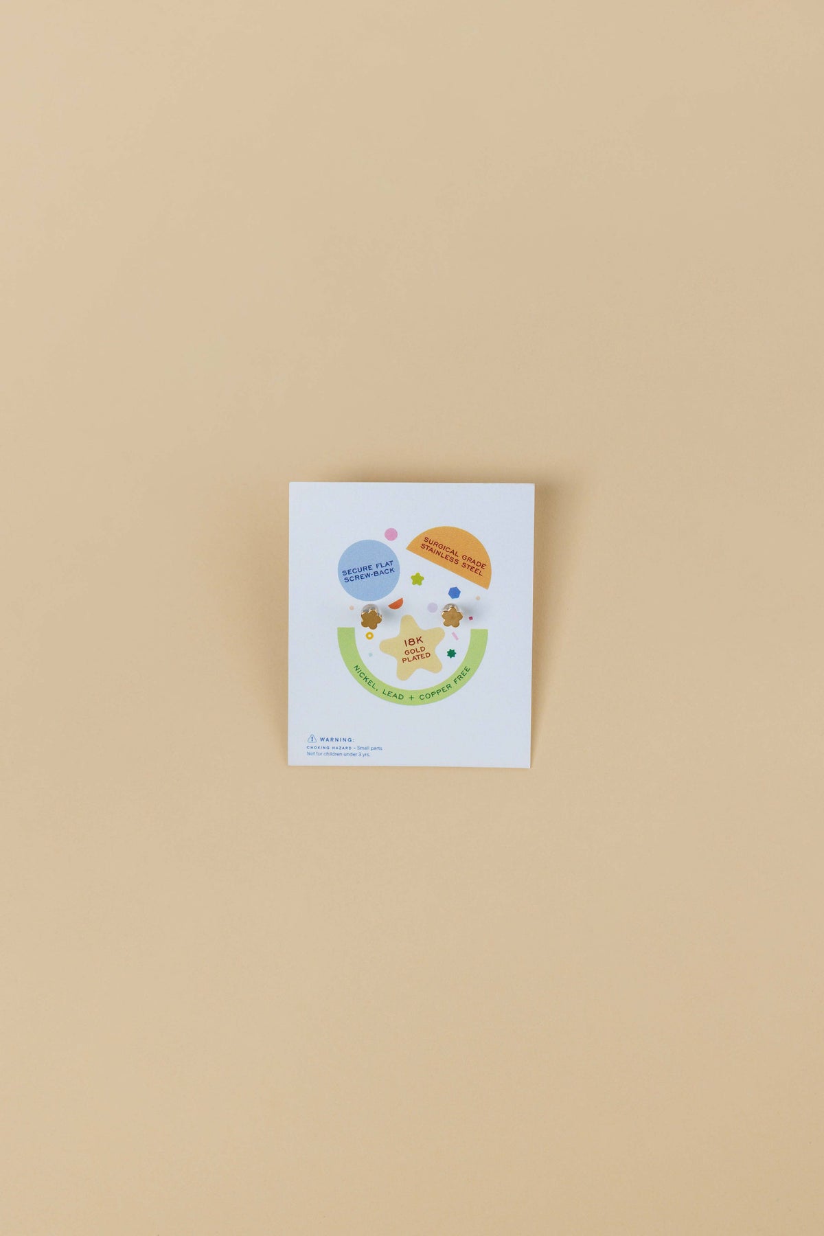 Lemon Enamel Flat Back Kids Earrings