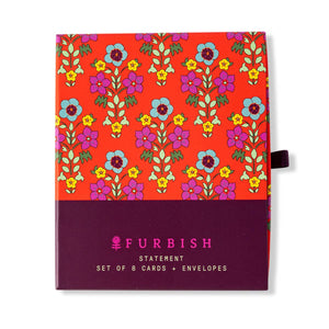 Boxed Greeting Card S/8 - Bold Floral