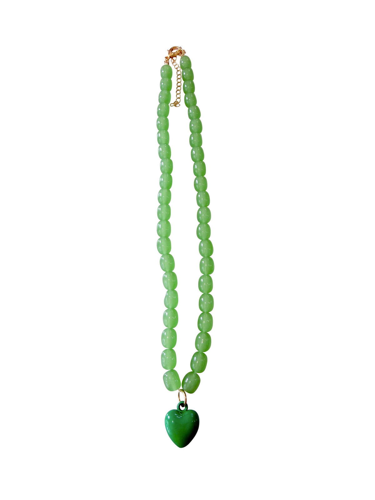 Tyler Green Beaded Necklace with Heart Charm