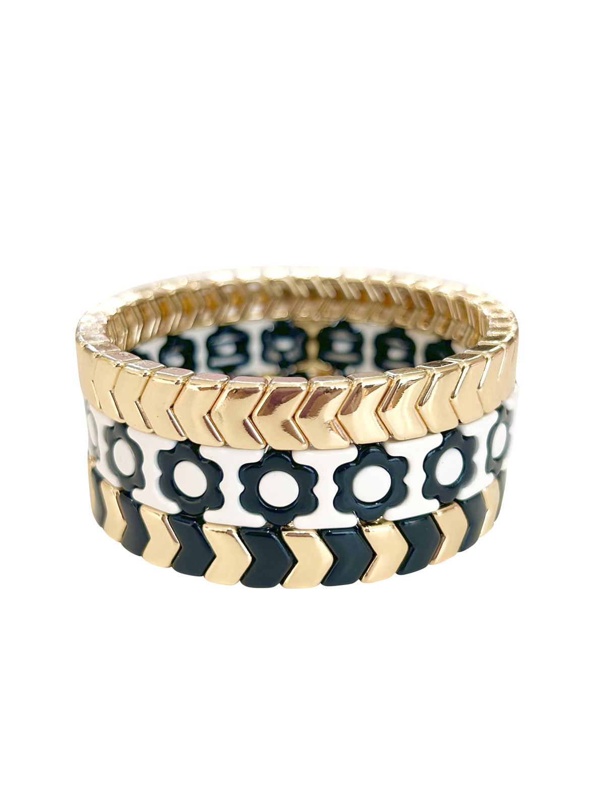 Magnolia Black Mix Beaded Bracelet Set