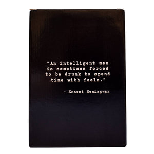 Ernest Hemingway Quote Leather Flask