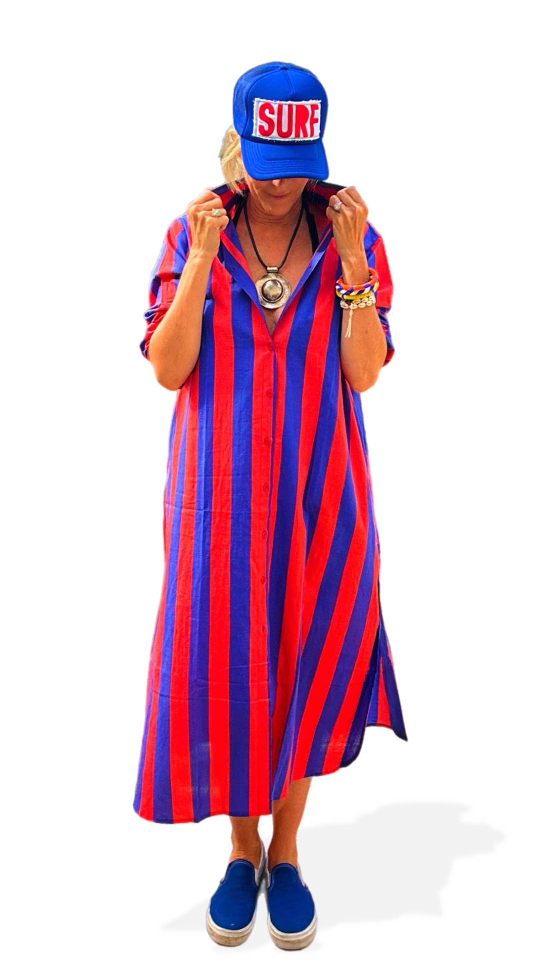 Surf Stripe Shirt Dress