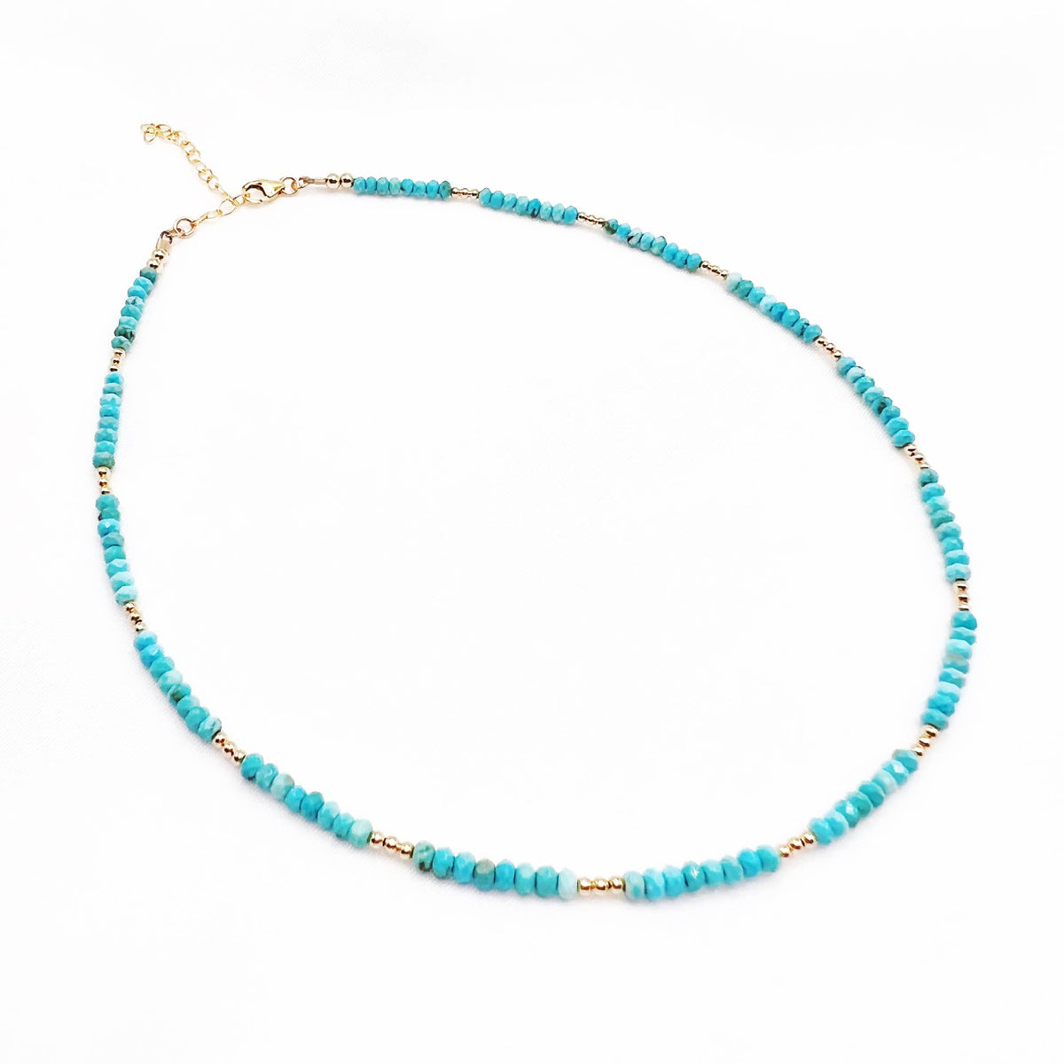 Free Spirit Turquoise Beaded Necklace Gold Filled