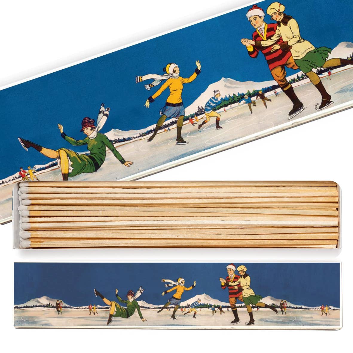 Ice Skating | Long - Christmas Safety Matches