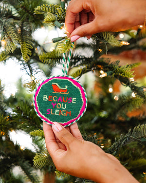 Needlepoint Ornament - Sleigh
