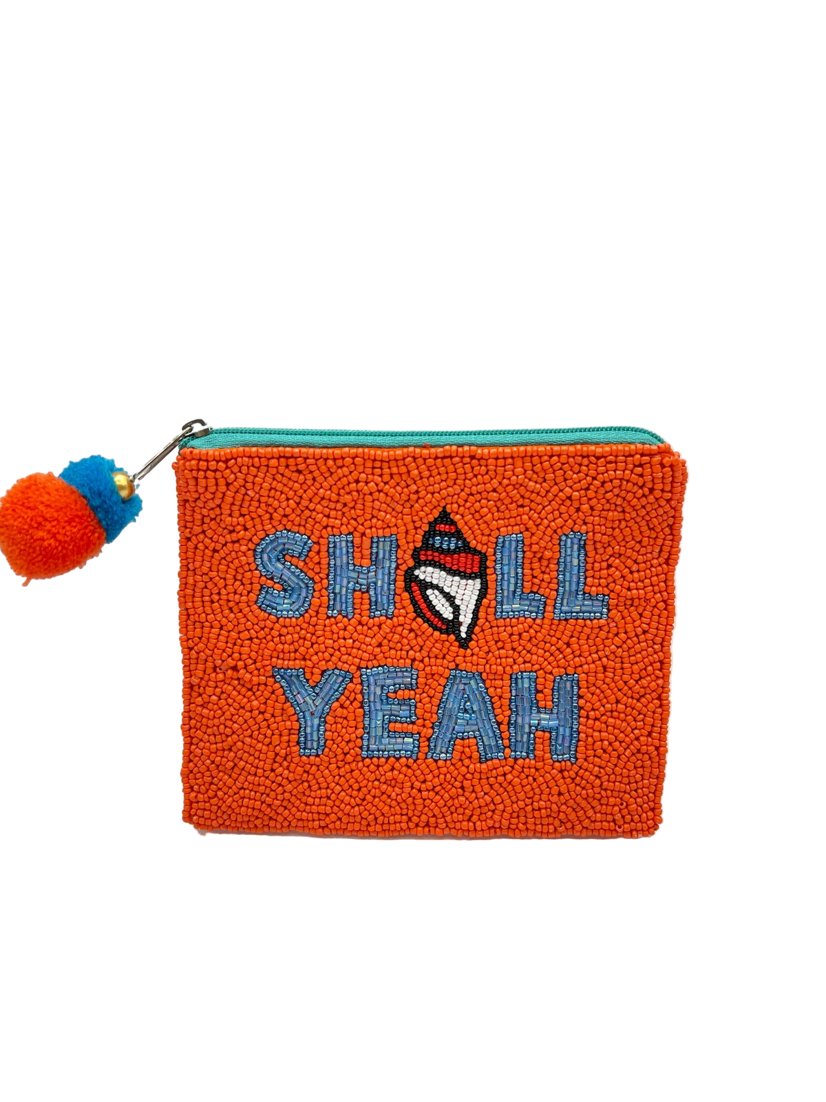 SHELL YEAH BEADED COIN POUCH