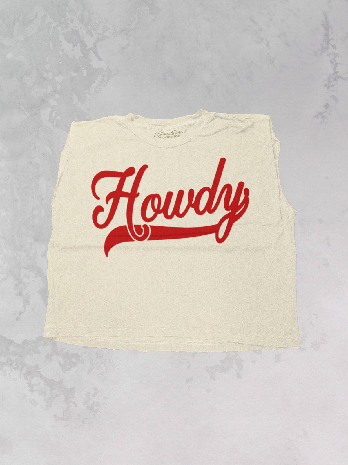 Howdy, Western Boxy Cropped Muscle Tank