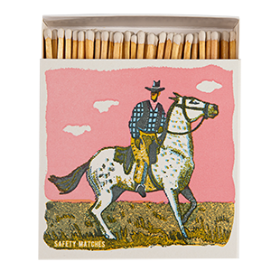 Pink Cowboy Matches | Square - Safety Matches