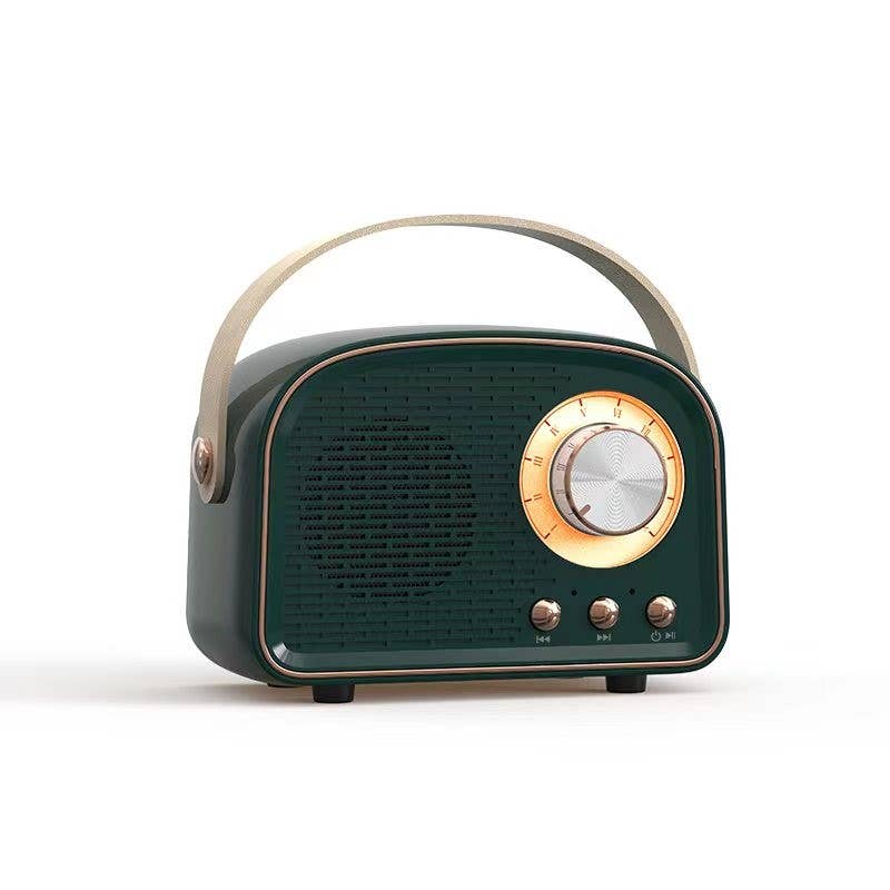 Retro Bluetooth Speaker Green or Pink