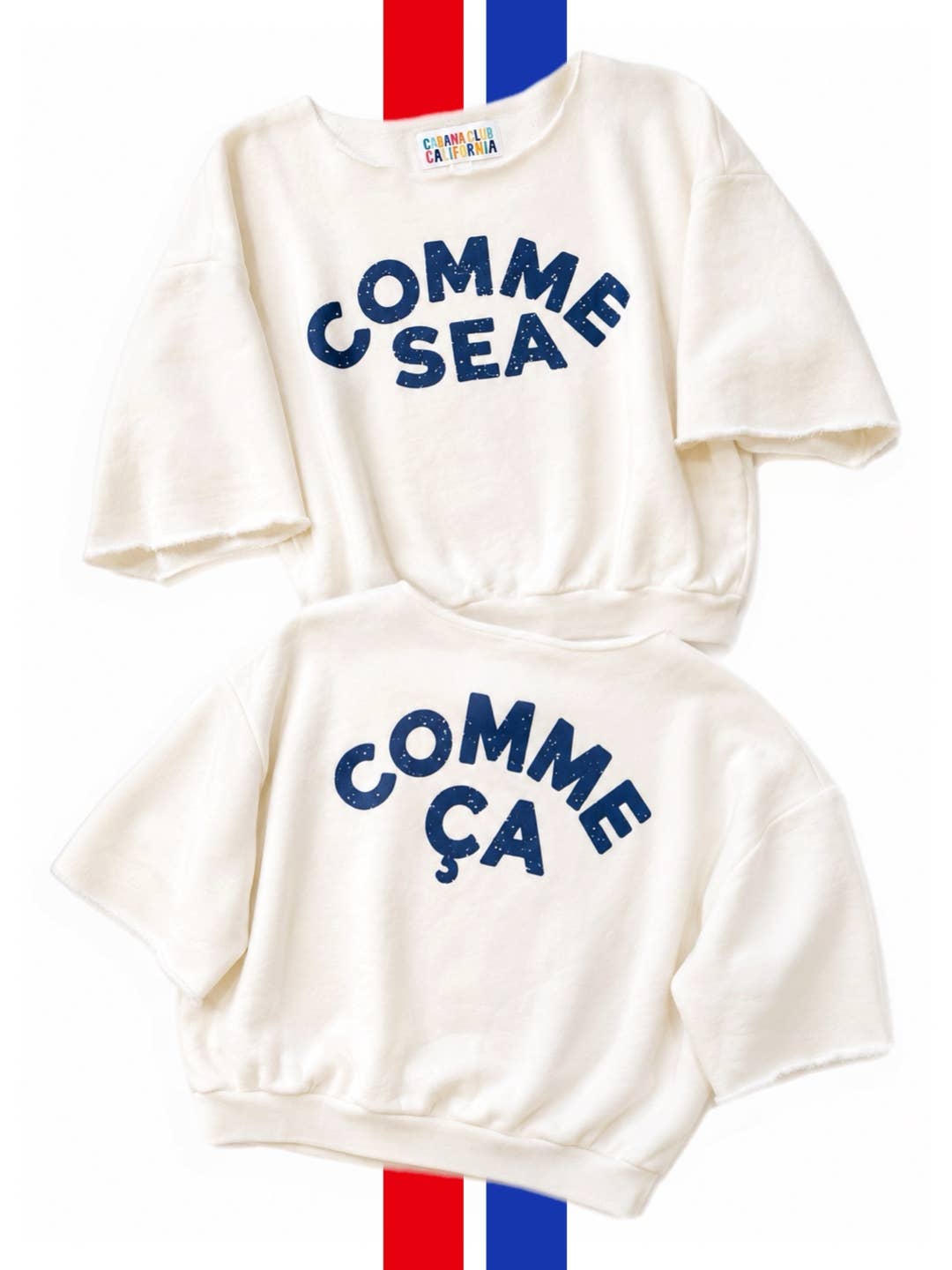 Comme Sea Comme Ça Off The Shoulder Crew