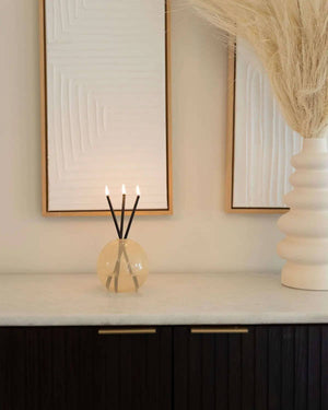 Neva Vase, Pampas Candle Holder