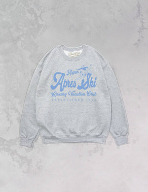 Apres Ski Vacation Club, Oversized Sustainable Sweatshirt